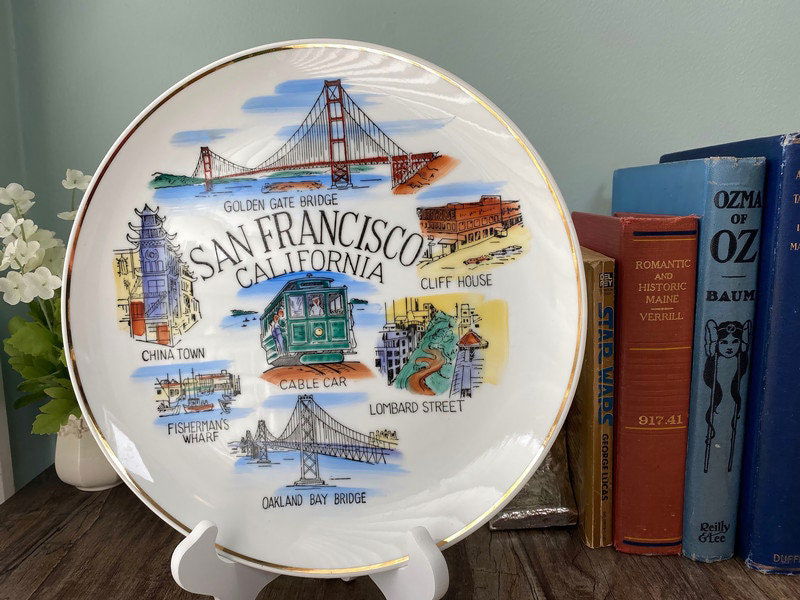 Midcentury San Francisco Souvenir Wall Plate - Duckwells