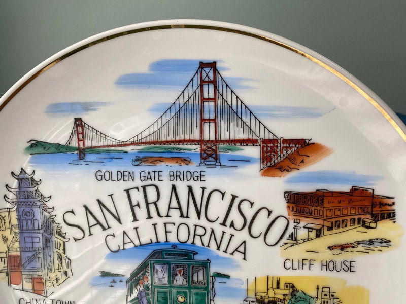 Midcentury San Francisco Souvenir Wall Plate - Duckwells