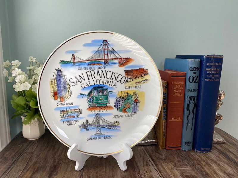 Midcentury San Francisco Souvenir Wall Plate - Duckwells
