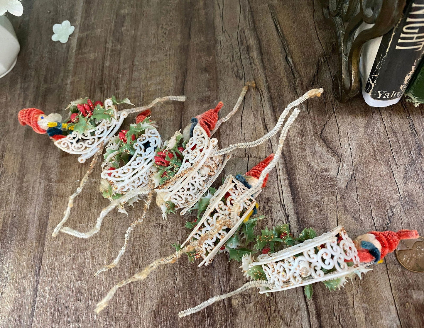 Midcentury Santa Christmas Decoration for Tree or Package Decor at Duckwells