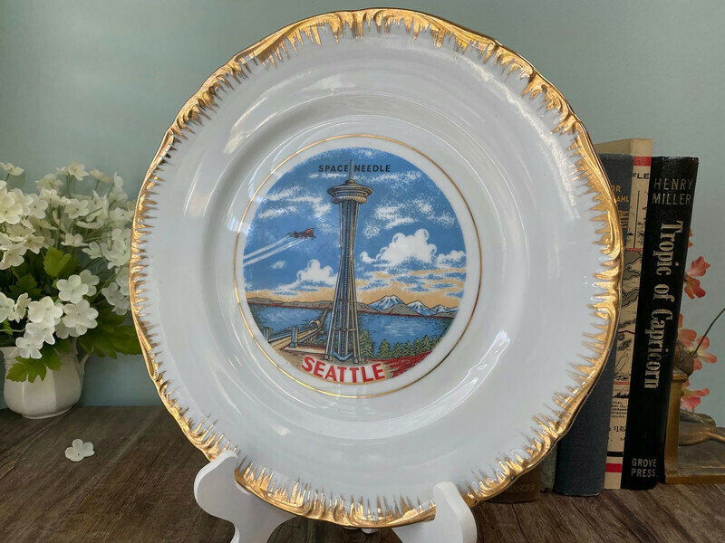 Midcentury Seattle Washington Souvenir Plate - Duckwells