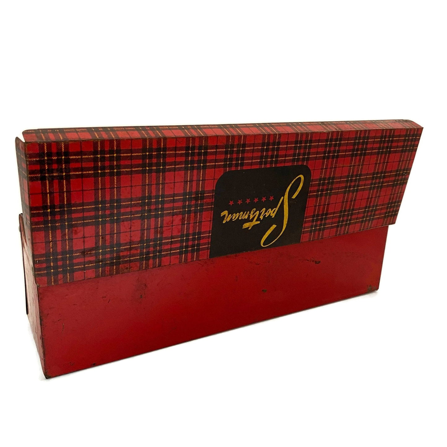 Midcentury Sportsman Tin Litho Metal Box - Duckwells