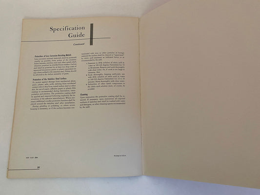 Midcentury Stainless Steel Pamphlet at Duckwells