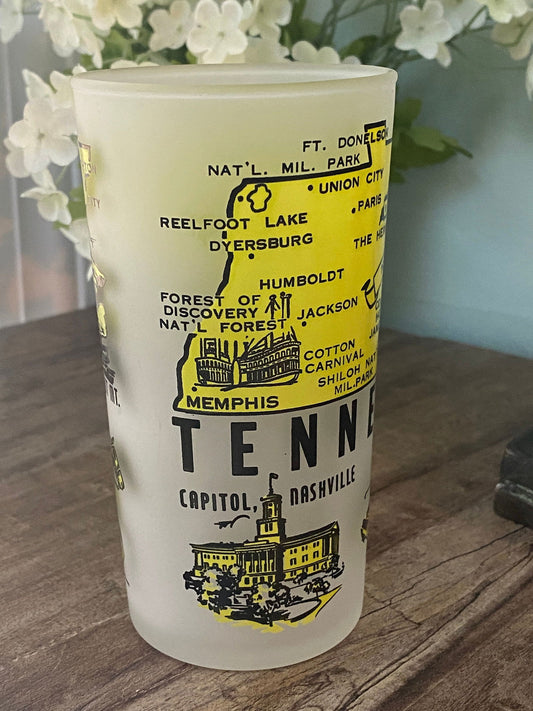 Midcentury Tennessee Souvenir Glass at Duckwells