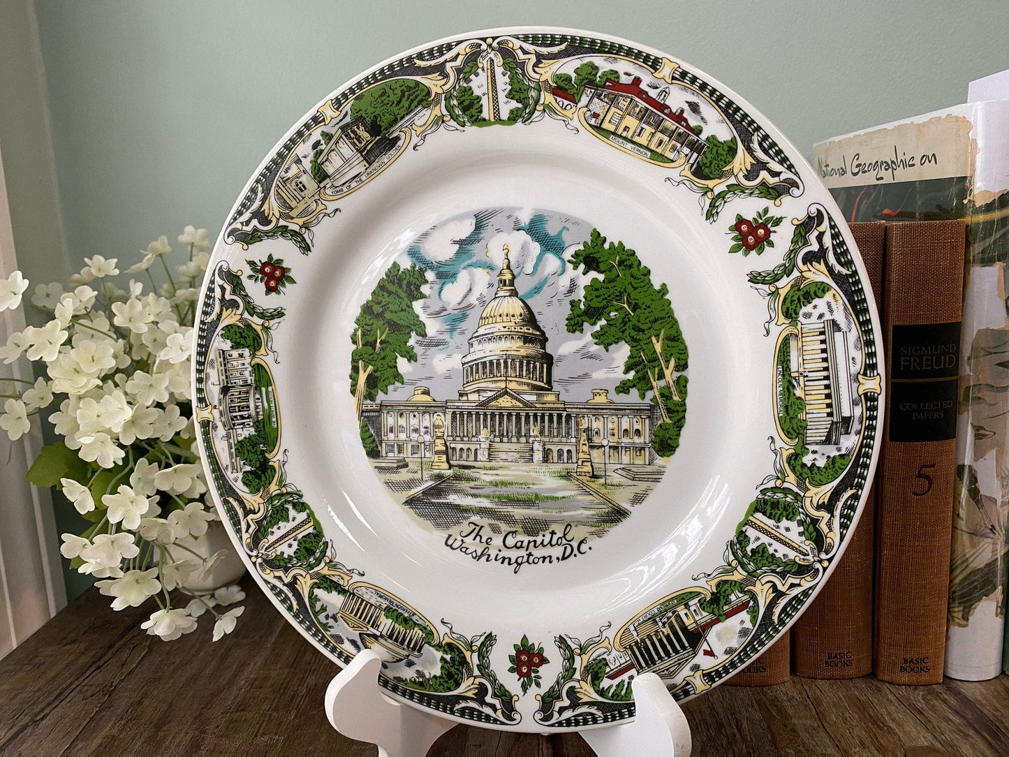 Midcentury US Capitol Washington DC Souvenir Plate - Duckwells