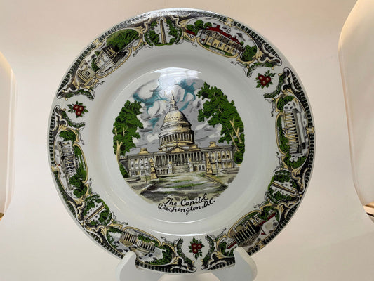 Midcentury US Capitol Washington DC Souvenir Plate at Duckwells