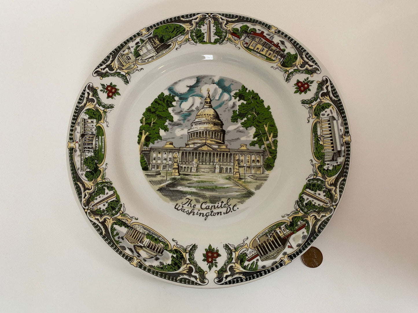 Midcentury US Capitol Washington DC Souvenir Plate - Duckwells