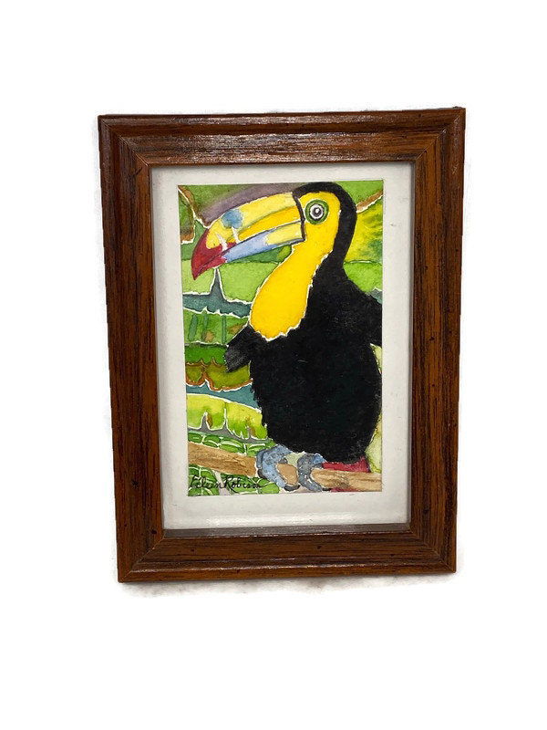Small Toucan Framed Watercolor Art at Duckwells