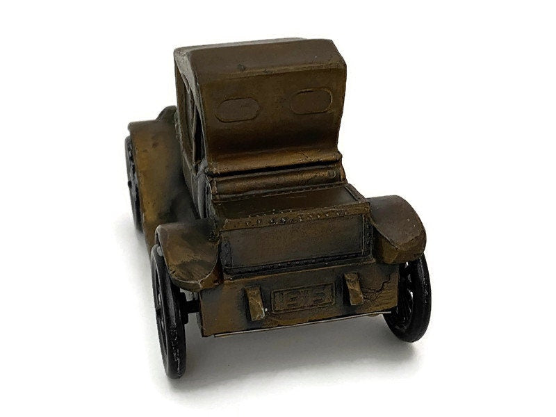 VIntage 1915 Car Cast Metal Coin Bank - Duckwells