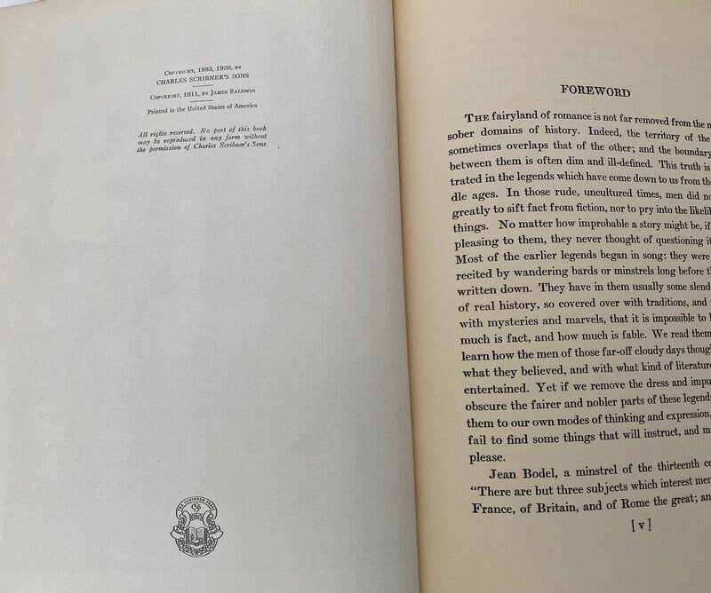 Vintage 1930 Book The Story of Roland by James Baldwin at Duckwells
