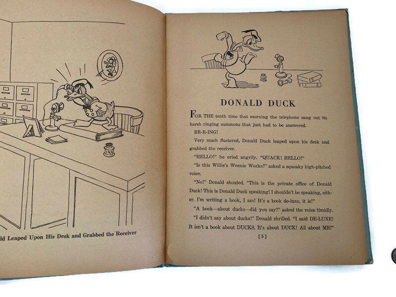 Vintage 1937 Donald Duck and his Friends Story Book - Duckwells