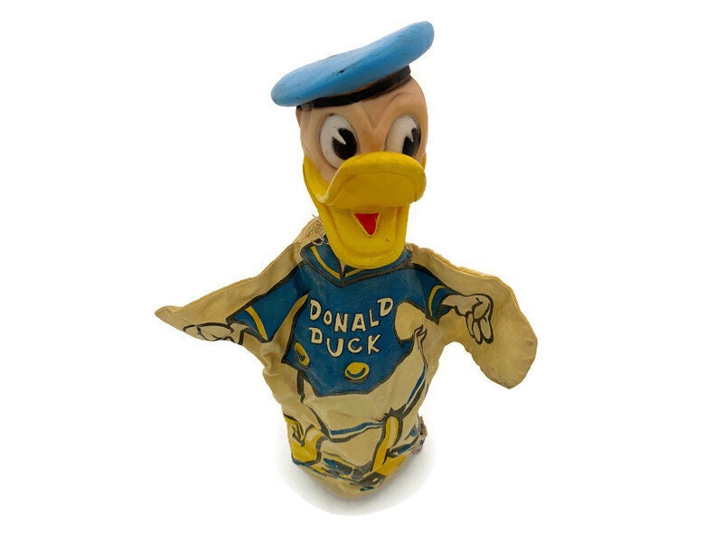 Vintage 1950s Donald Duck Hand Puppet - Duckwells