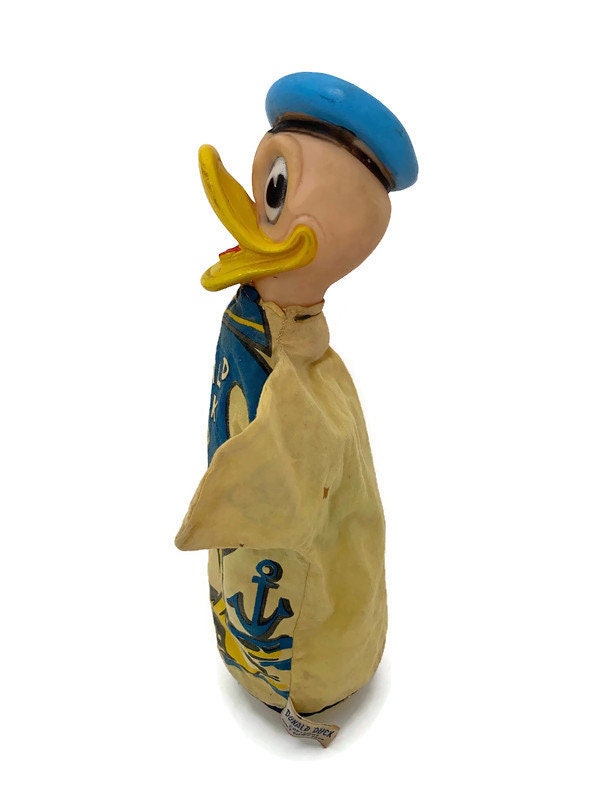 Vintage 1950s Donald Duck Hand Puppet - Duckwells