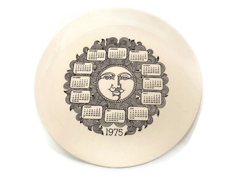 Vintage 1975 Calendar Plate - Duckwells