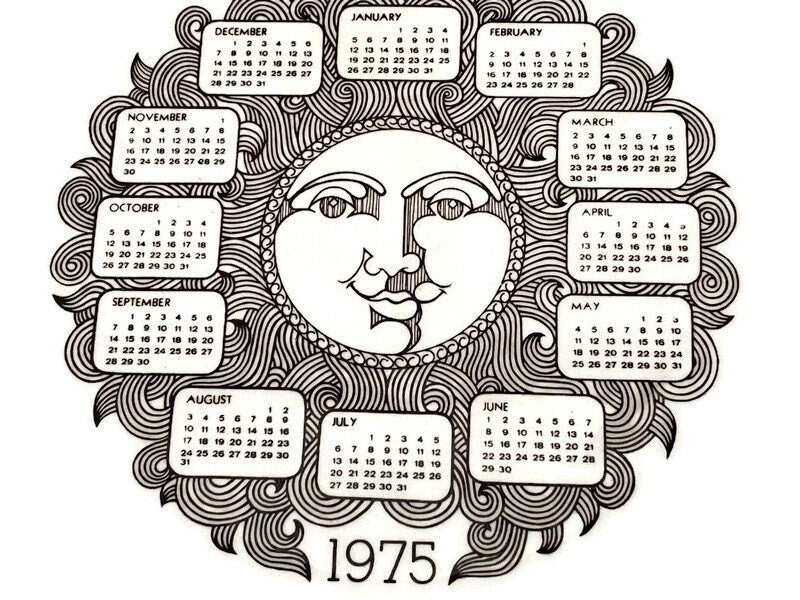 Vintage 1975 Calendar Plate - Duckwells