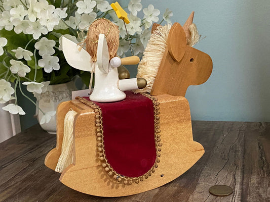 Vintage Angel on a Unicorn Music Box by Schmid at Duckwells