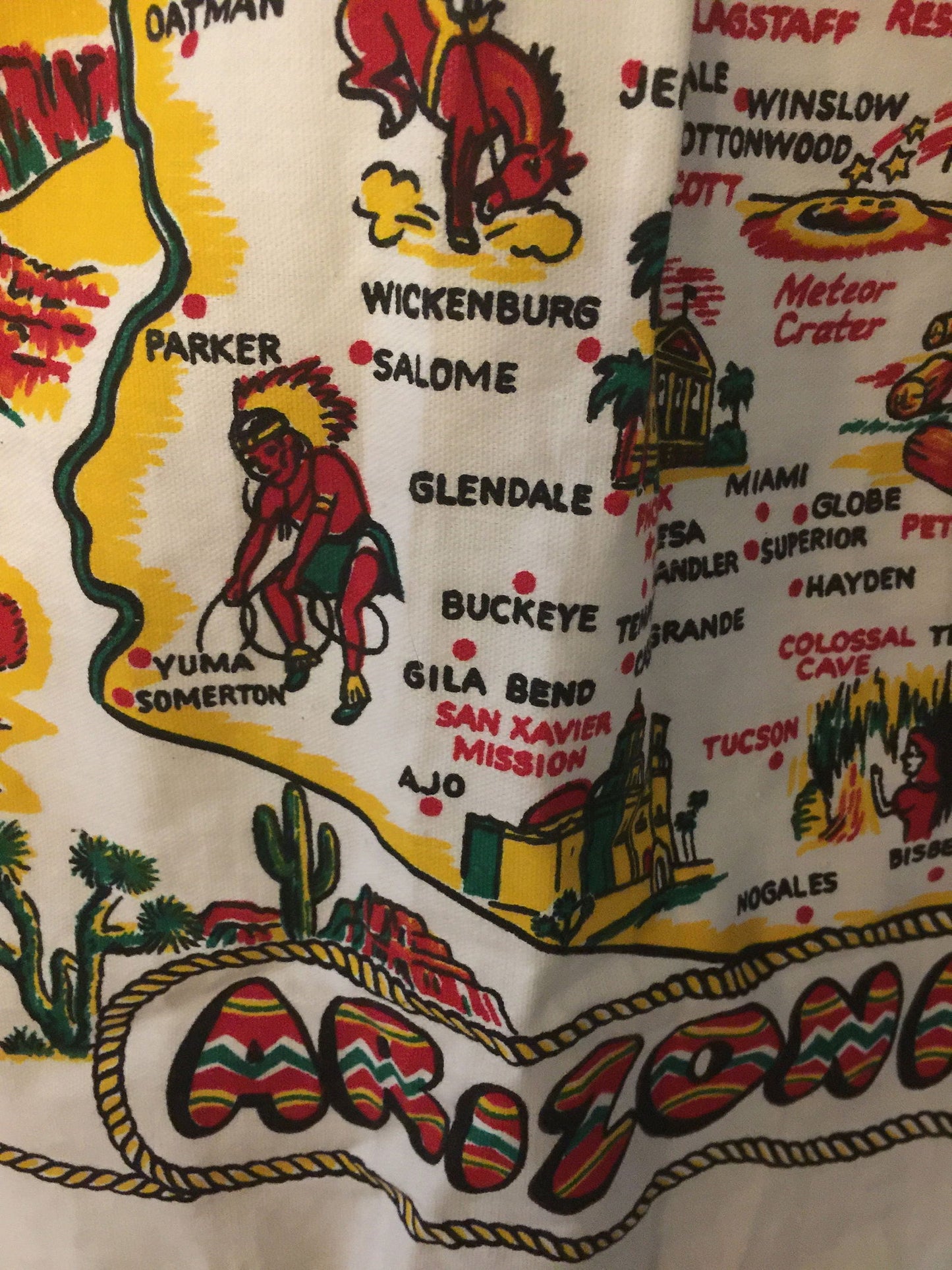 Vintage Arizona Apron - State Souvenir Collectible - Duckwells