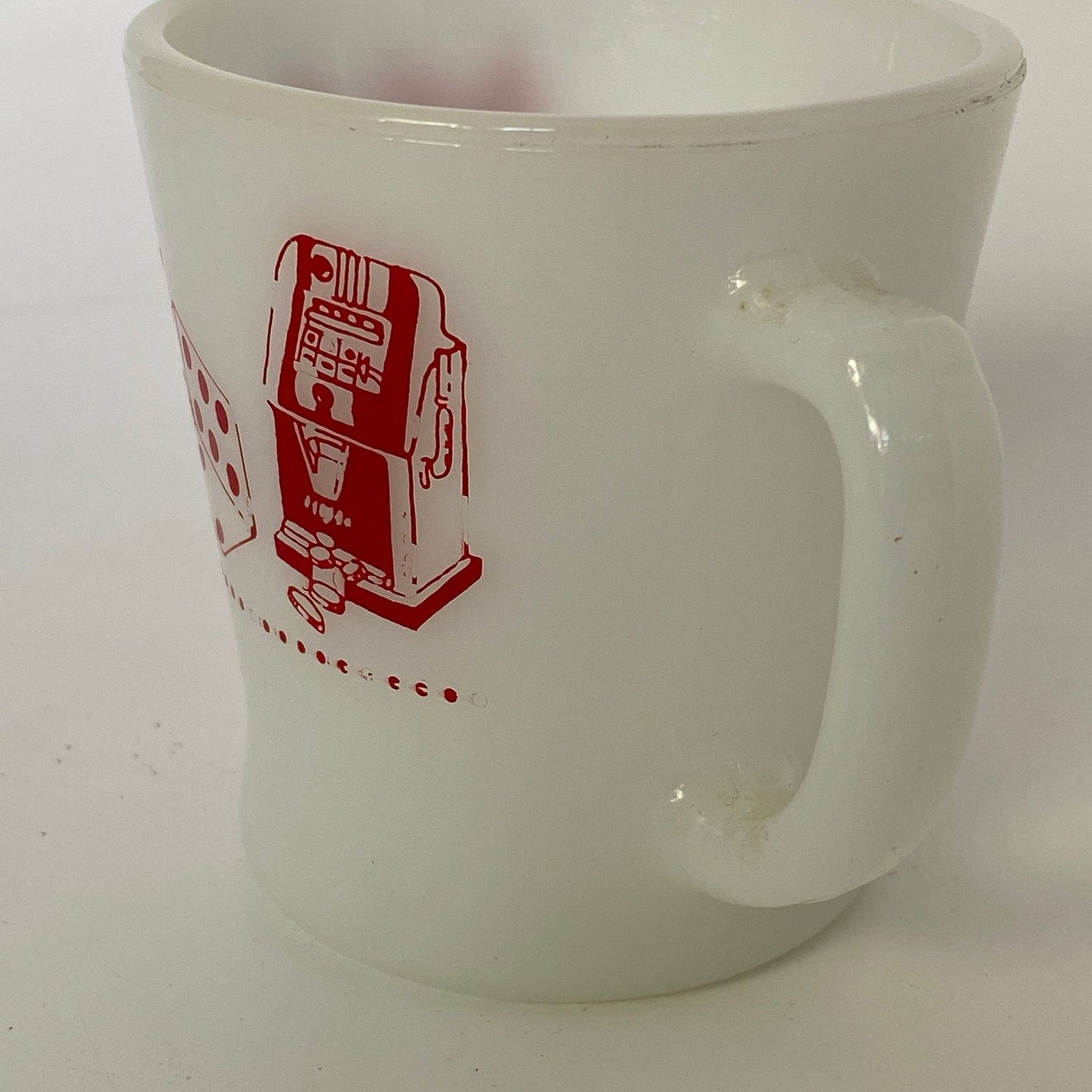 Vintage Atlantic City New Jersey White Glass Souvenir Mug - Duckwells