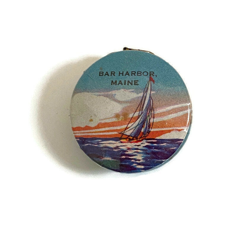 Vintage Bar Harbor Souvenir Retractable Tape Measure at Duckwells