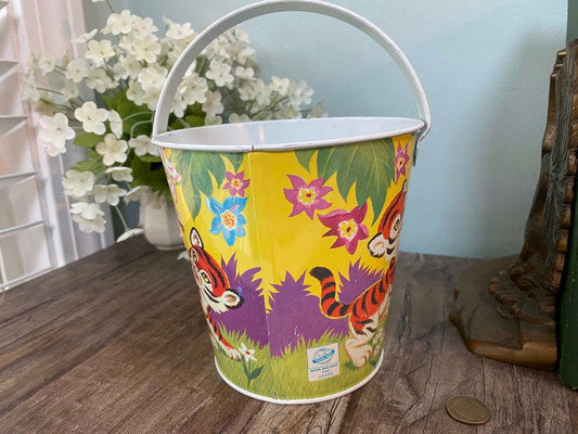 Vintage Beach Pail Tin Litho Toy by Ohio Art at Duckwells