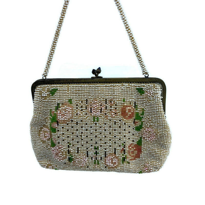 Vintage Beaded Purse and Gloves at Duckwells