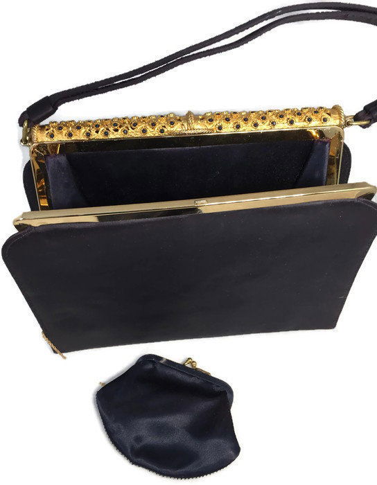 Vintage Black Purse by L and M at Duckwells