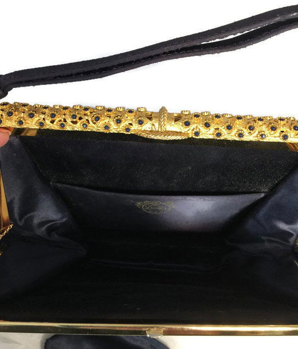 Vintage Black Purse by L and M at Duckwells
