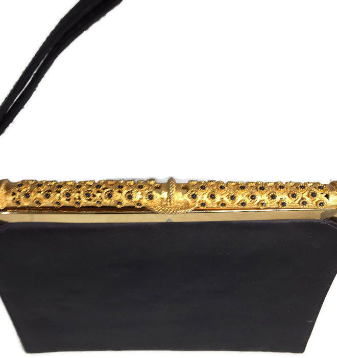 Vintage Black Purse by L and M at Duckwells