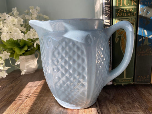 Vintage Blue Stoneware Pitcher by Robinson Ransbottom Pottery at Duckwells