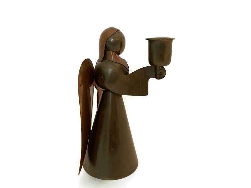 Vintage Brass Angel Candleholder at Duckwells