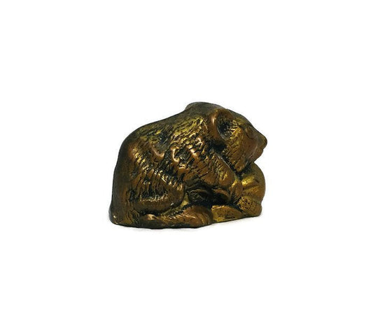 Vintage Brass Chipmunk Paperweight at Duckwells