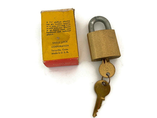 Vintage Brass Eagle Lock at Duckwells