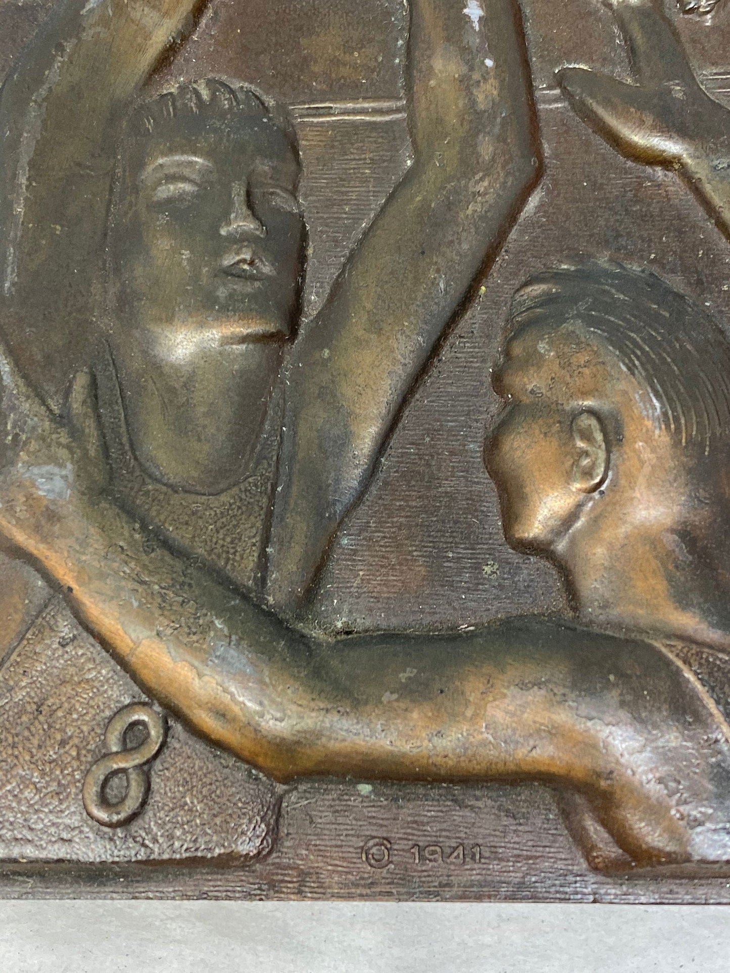 Vintage Bronze Basketball Plaque at Duckwells