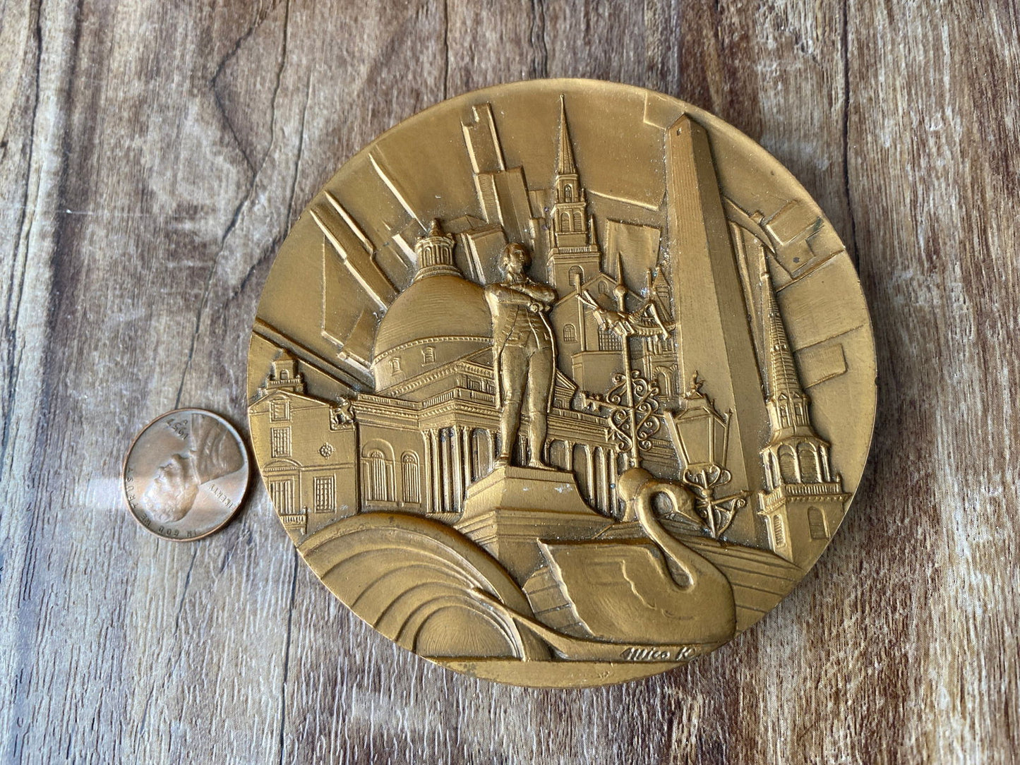 Vintage Bronze Boston Jubilee Medal - Duckwells