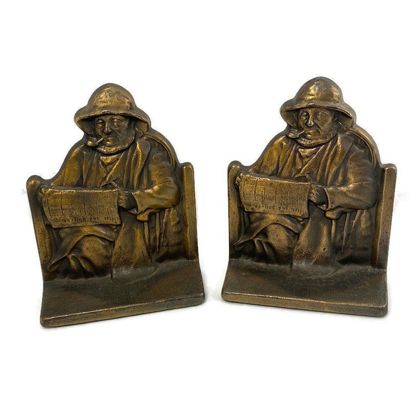 Vintage Cape Cod Fisherman Bookends - Duckwells