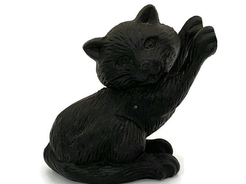Vintage Cast Iron Black Cat Doorstop at Duckwells