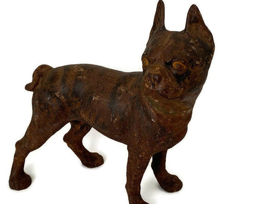 Vintage Cast Iron Boston Terrier at Duckwells