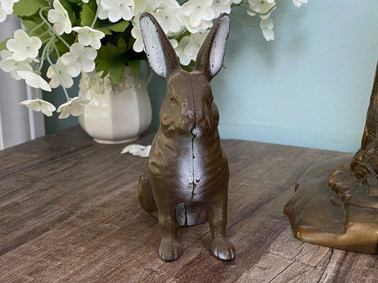 Vintage Cast Iron Hare Rabbit Coin Bank at Duckwells