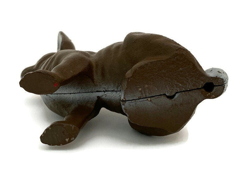 Vintage Cast Iron Hare Rabbit Coin Bank - Duckwells