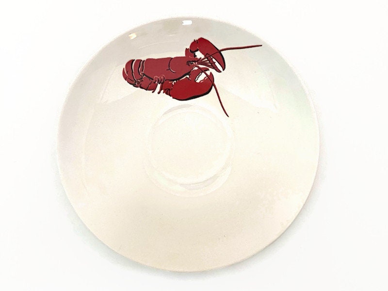 Vintage Ceramic Lobster Cup and Saucer Set by Eastern China NY U.S.A. - Duckwells
