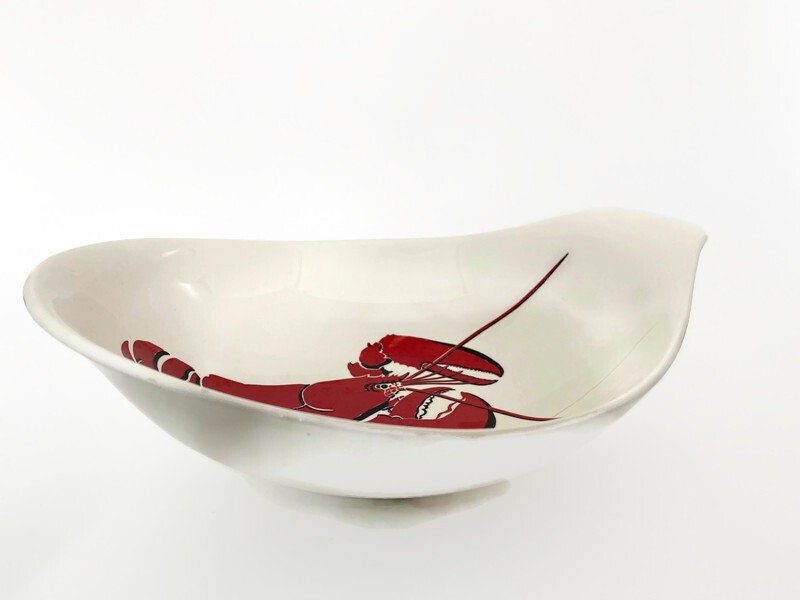 Vintage Ceramic Lobster Tabbed Bowl by Eastern China NY U.S.A. - Duckwells