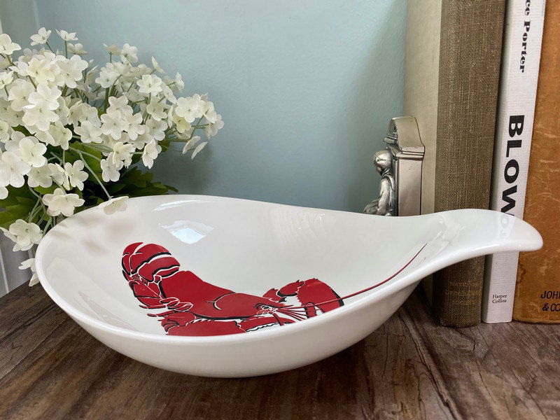 Vintage Ceramic Lobster Tabbed Bowl by Eastern China NY U.S.A. - Duckwells