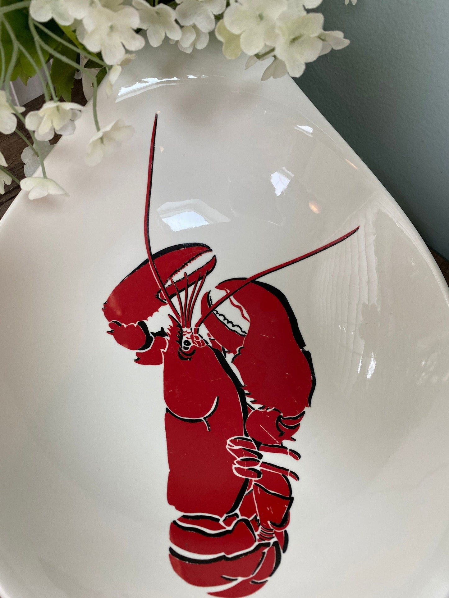 Vintage Ceramic Lobster Tabbed Bowl by Eastern China NY U.S.A. - Duckwells