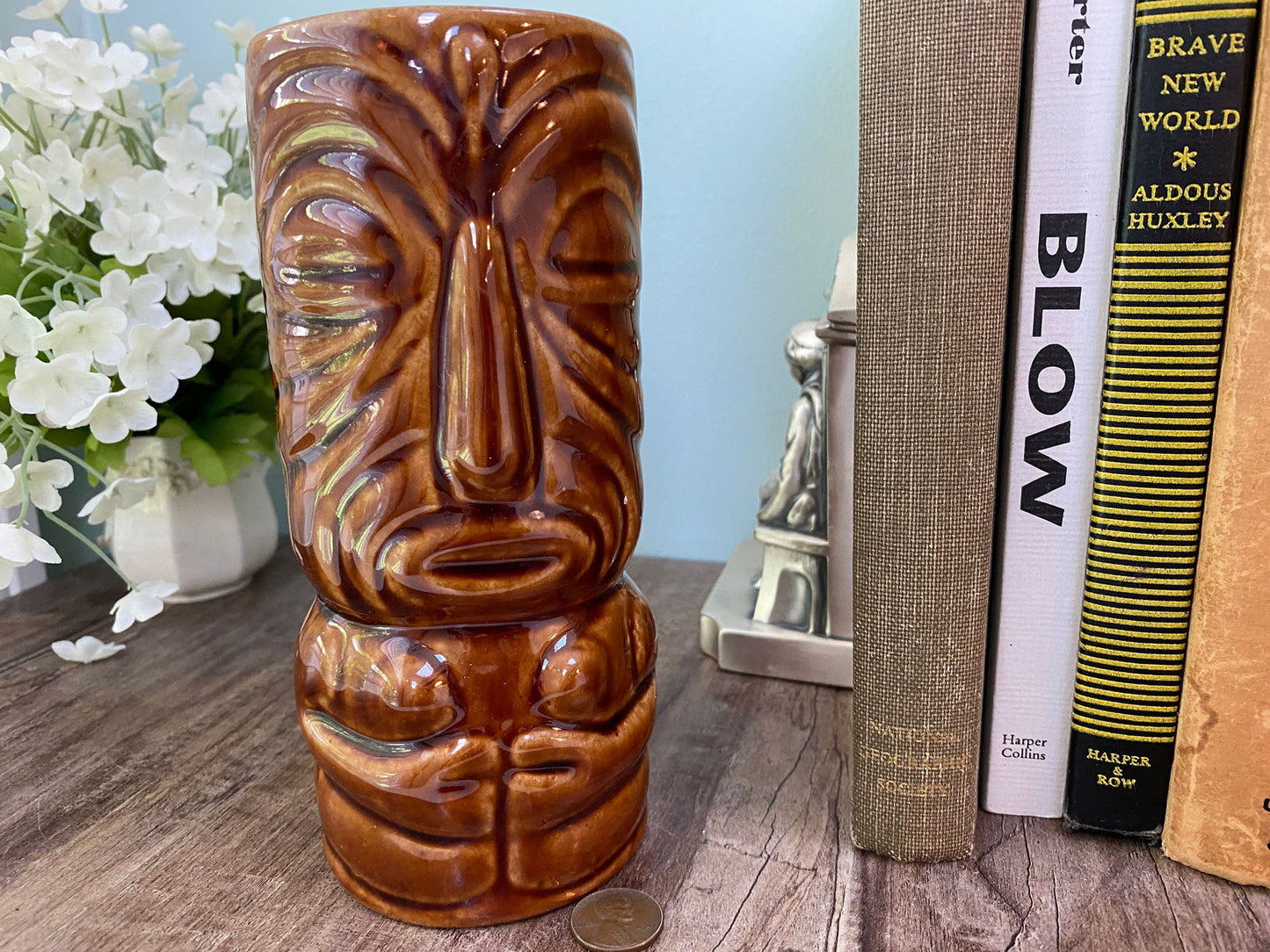 Vintage Ceramic Tiki Mug Skyy Advertising - Duckwells