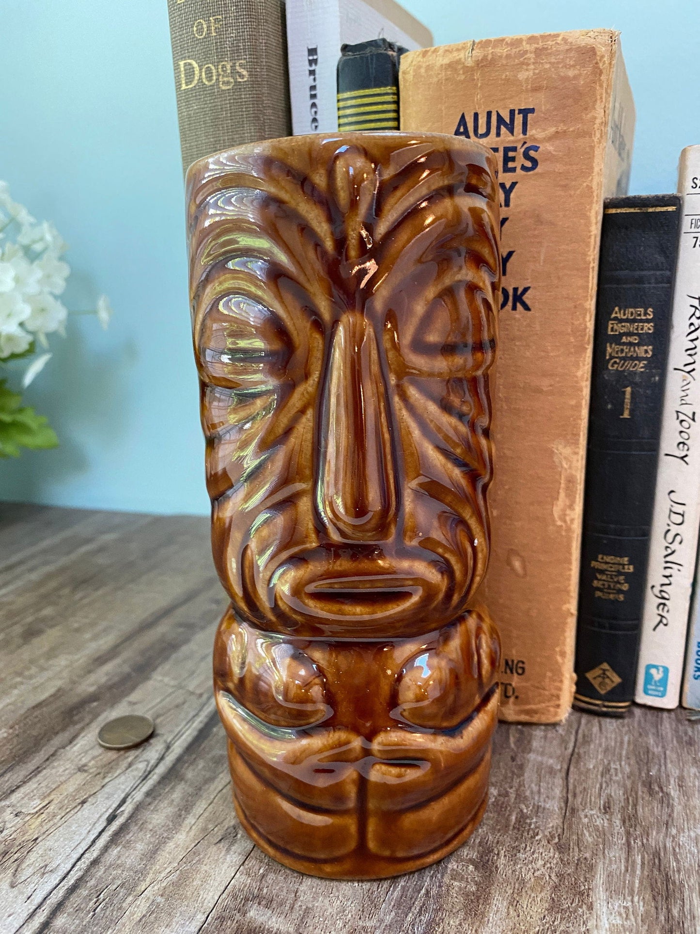 Vintage Ceramic Tiki Mug Skyy Advertising - Duckwells