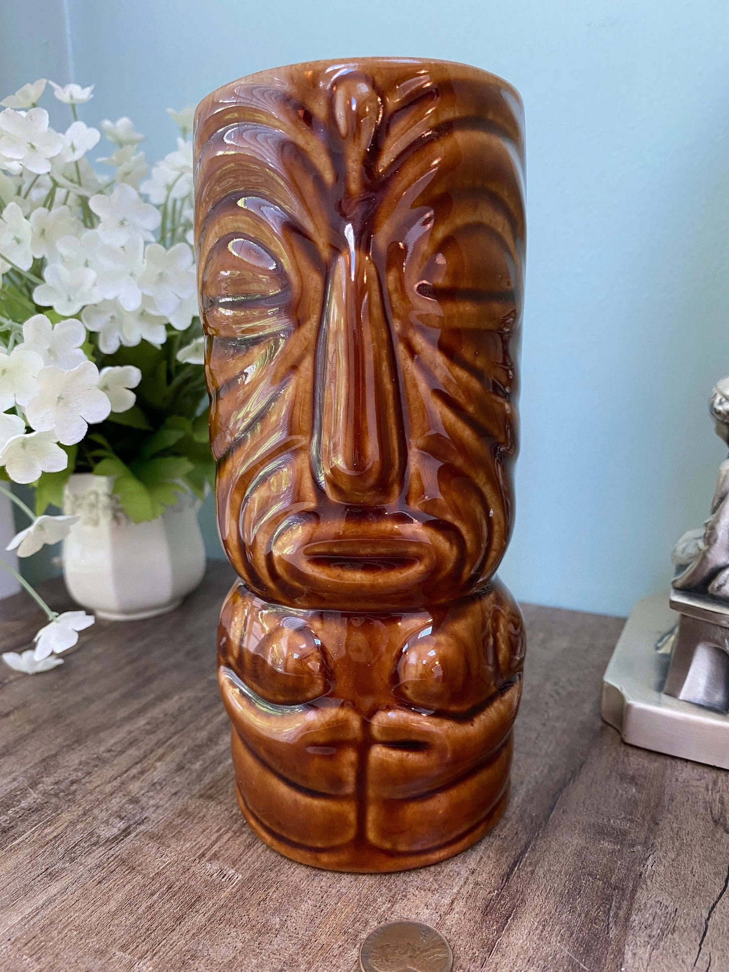 Vintage Ceramic Tiki Mug Skyy Advertising - Duckwells