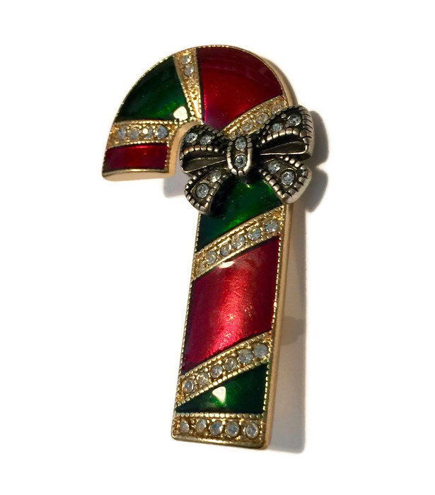 Vintage Christmas Candy Cane Pin at Duckwells