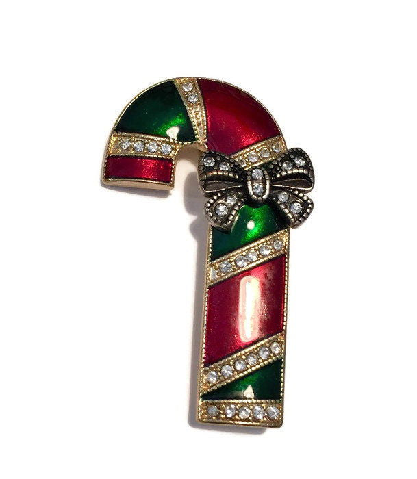 Vintage Christmas Candy Cane Pin at Duckwells