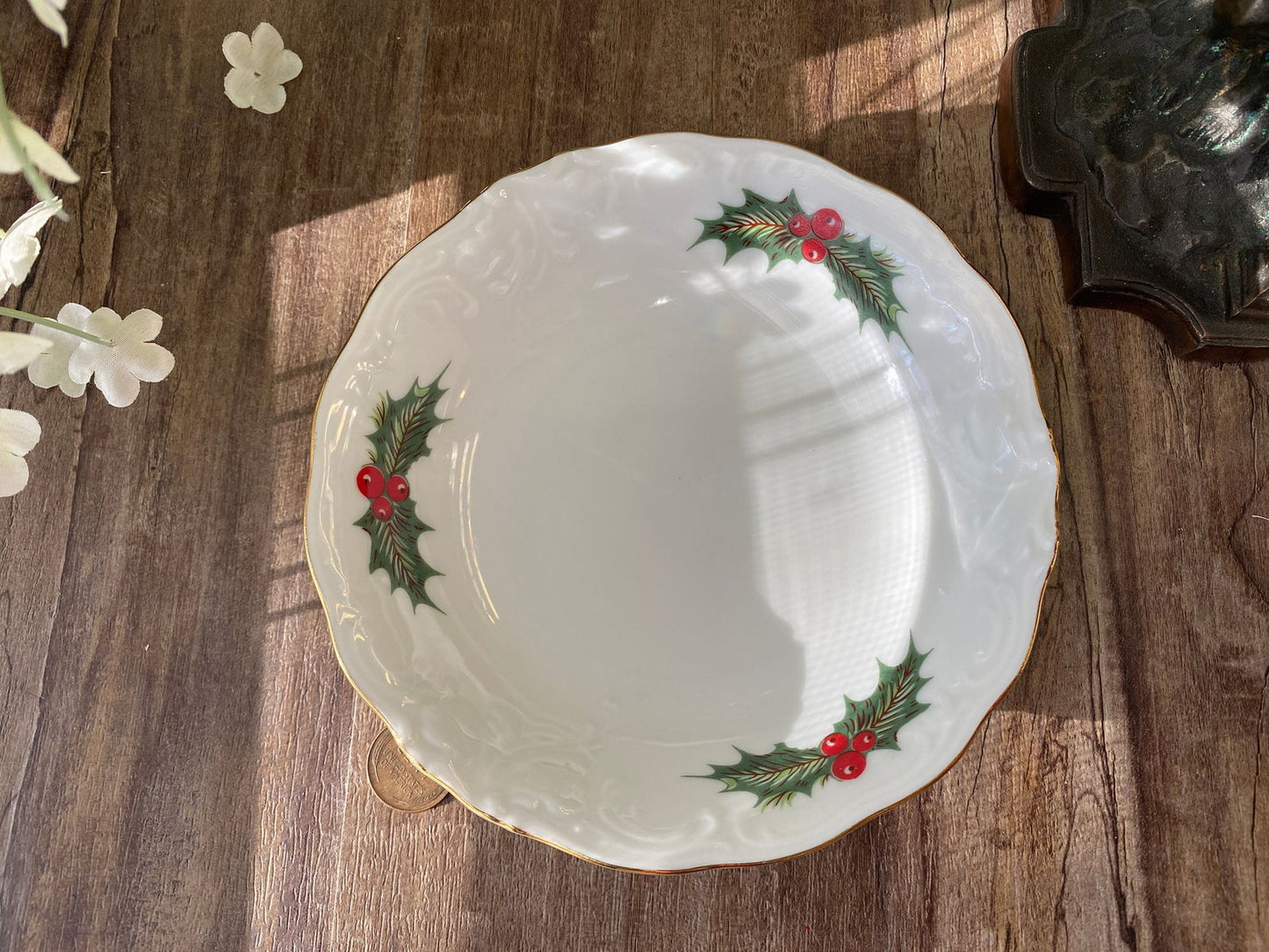 Vintage Christmas Dish by Royal Kent at Duckwells