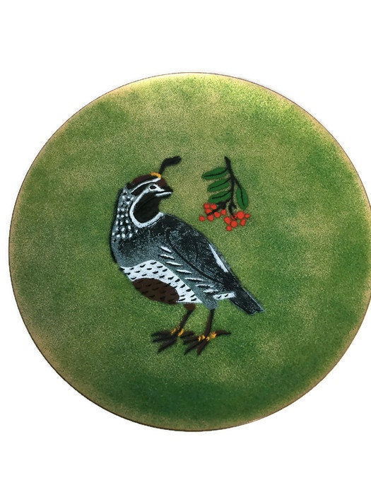 Vintage Christmas Enameled Plate at Duckwells